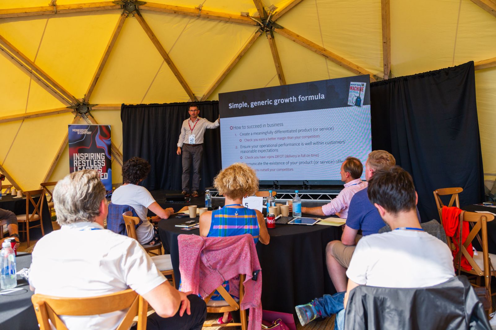 Monkhouse Talk in Tent