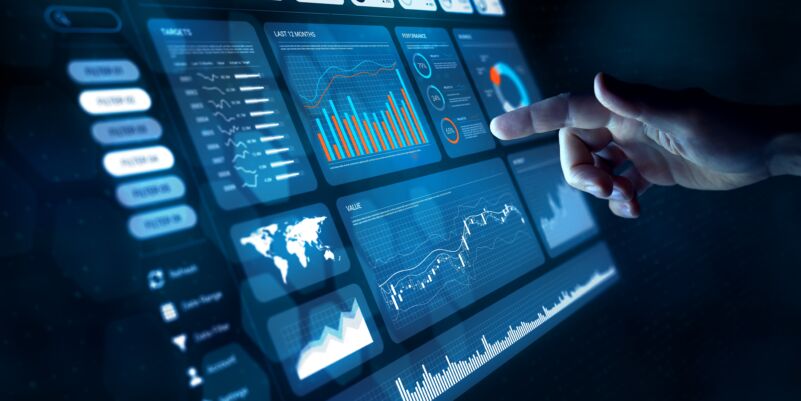 A strategic RevOps dashboard showing aligned sales, marketing, and customer success metrics, optimising lead distribution and driving revenue growth